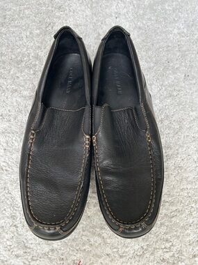 Cole Haan Men’s Dark Brown Leather Slip-On Driving Loafers